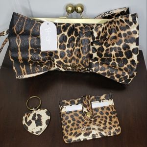 Leopard Bow Clutch